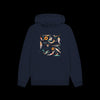 Navy Printed Hoody