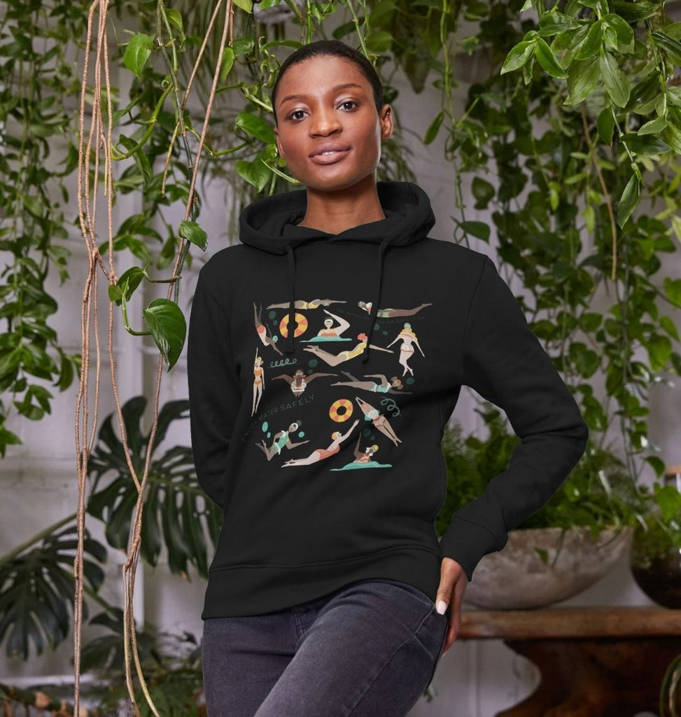 RLSS UK Swimming Ladies Women s Hoodie 100 Organic Cotton Hooded