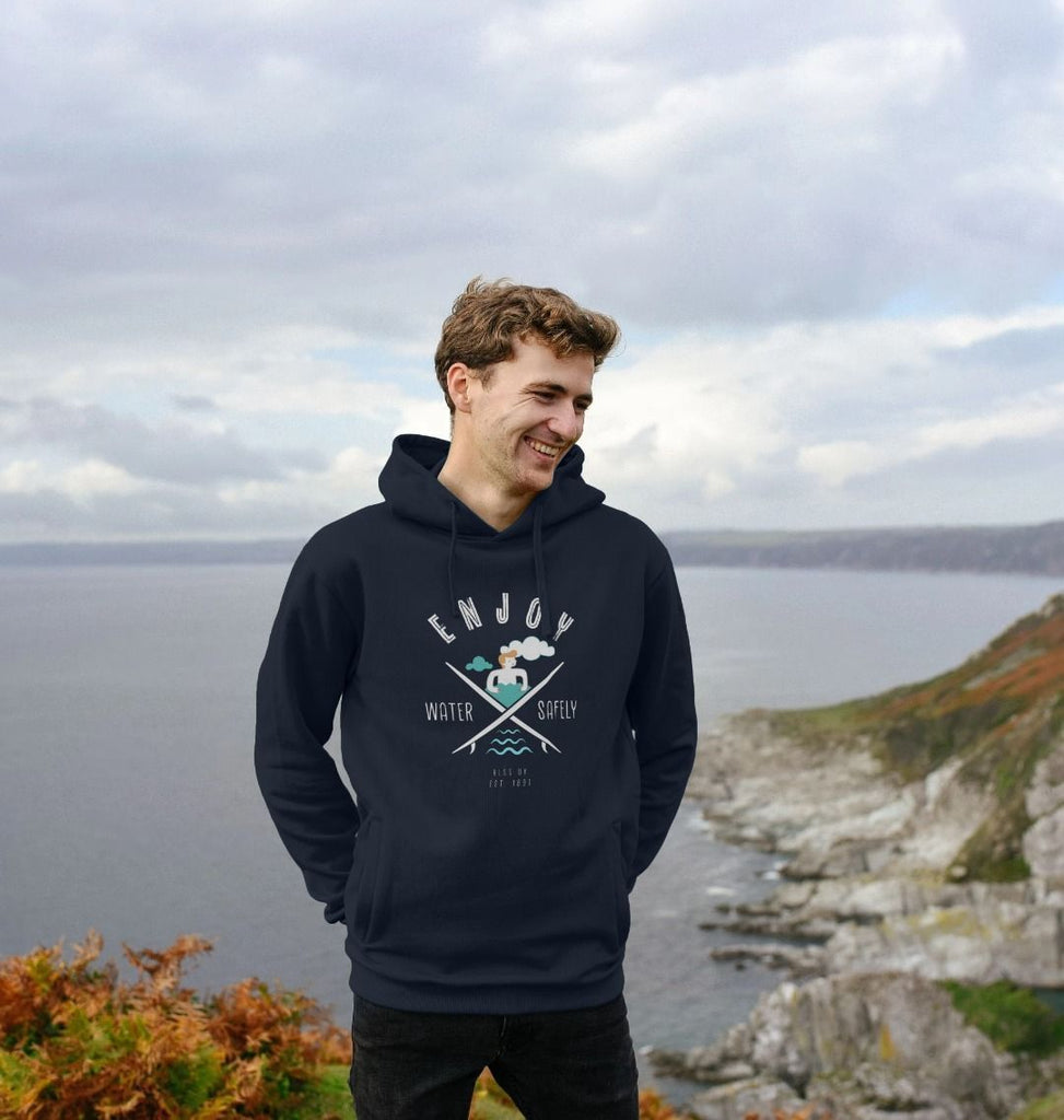 Save the Seas Lighthouse Organic Men's Hoodie | Made with 100% Renewable shops Energy | GOTS Organic Certified | Fully Circular