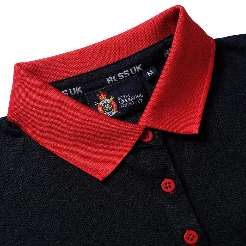 Mens black and red polo clearance shirt