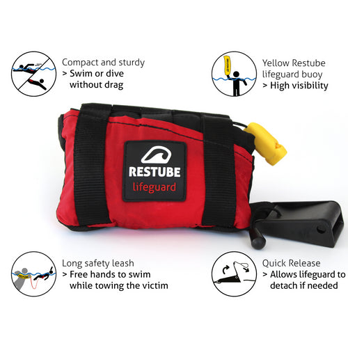 Restube Lifeguard | Inflatable Safety Buoy for professionals | Red