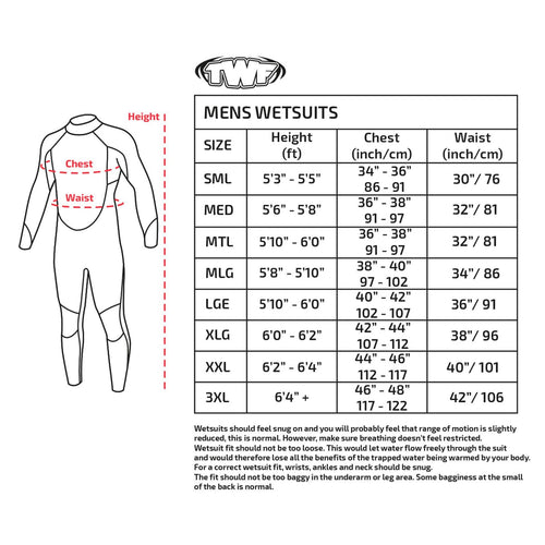 Mens Full Length Wetsuit | 3mm | TWF