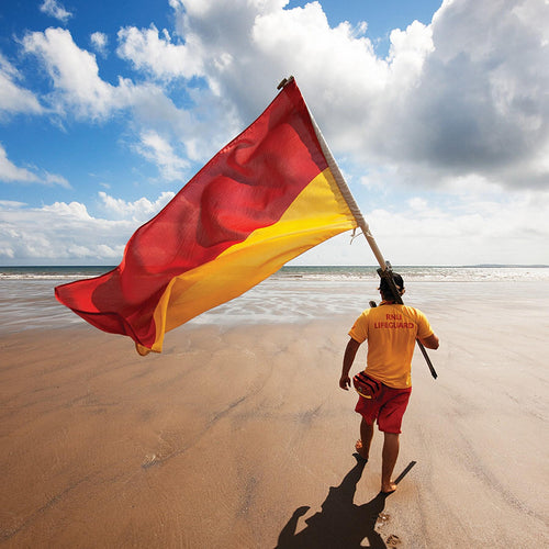 Beach Safety Flags | Red & Yellow  Flag | Lifeguarded Area