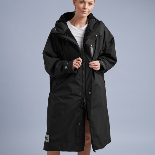 Red | Long Sleeve Waterproof Changing Robe | EVO Pro | Stealth Black