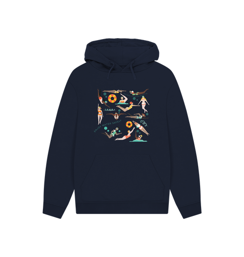 Navy Printed Hoody