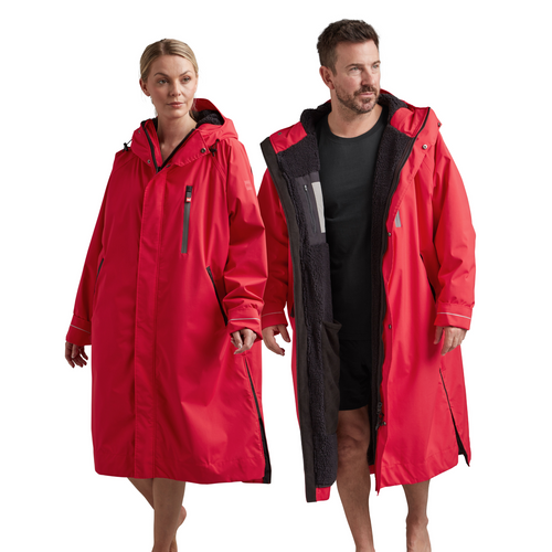 Red | Long Sleeve Waterproof Changing Robe | EVO Pro | Siren Red