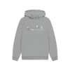 Athletic Grey Printed Hoody