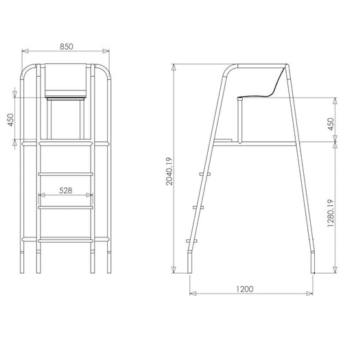 Pool Lifeguard Chair | Standard Height
