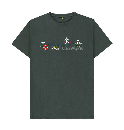 Dark Grey RLSS UK | Stick Man Sports Men's T-shirt | Short Sleeve Organic Cotton T-shirt