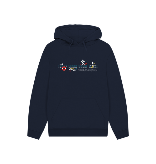 Navy Printed Hoody