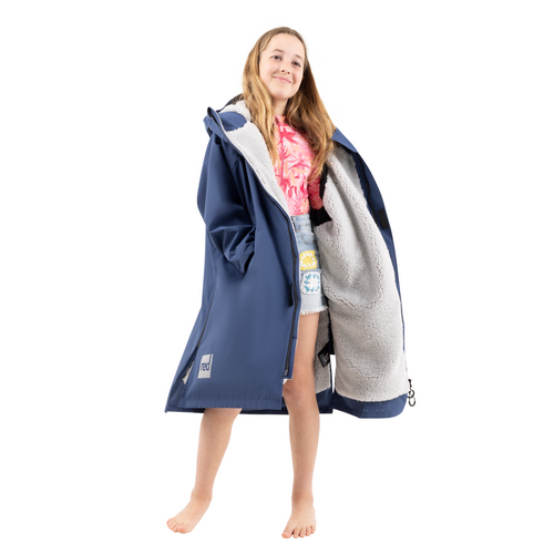 Red | Kids Long Sleeve Waterproof Changing Robe | EVO Pro | Blue