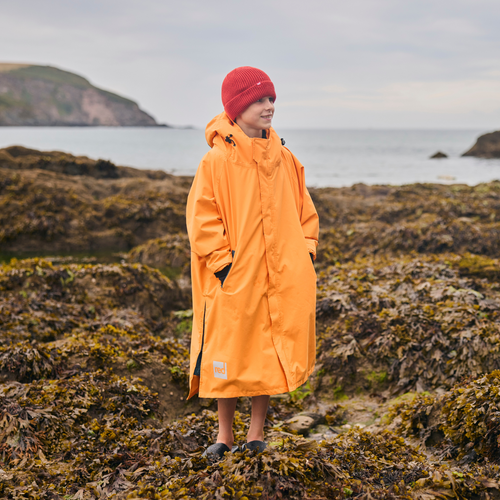 Red | Kids Long Sleeve Waterproof Changing Robe | EVO Pro | Orange
