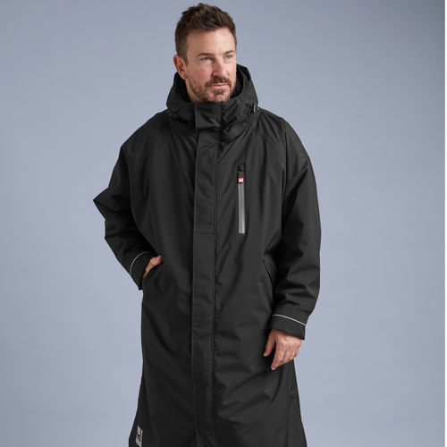 Red | Long Sleeve Waterproof Changing Robe | EVO Pro | Stealth Black