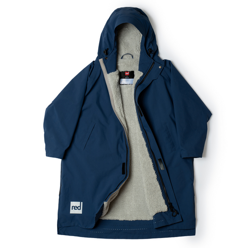 Red | Kids Long Sleeve Waterproof Changing Robe | EVO Pro | Blue