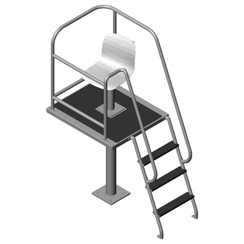 Pedestal Pool Lifeguard Chair | Swivel Seat