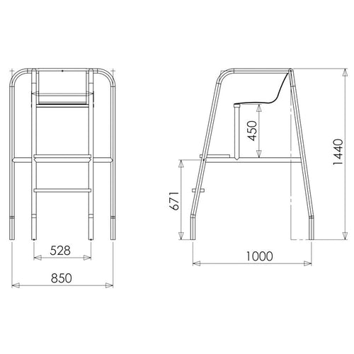 Pool Lifeguard Chair | Reduced Height
