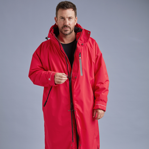 Red | Long Sleeve Waterproof Changing Robe | EVO Pro | Siren Red