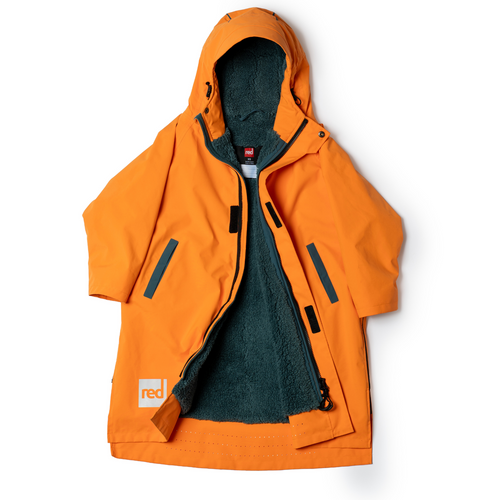 Red | Kids Long Sleeve Waterproof Changing Robe | EVO Pro | Orange