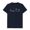 Navy Blue RLSS UK | Stick Man Sports Men's T-shirt | Short Sleeve Organic Cotton T-shirt